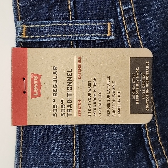 Levi's 505 Men's Denim Regular Original Style Blue Jeans Men's Size 40 X 30 - Picture 10 of 16